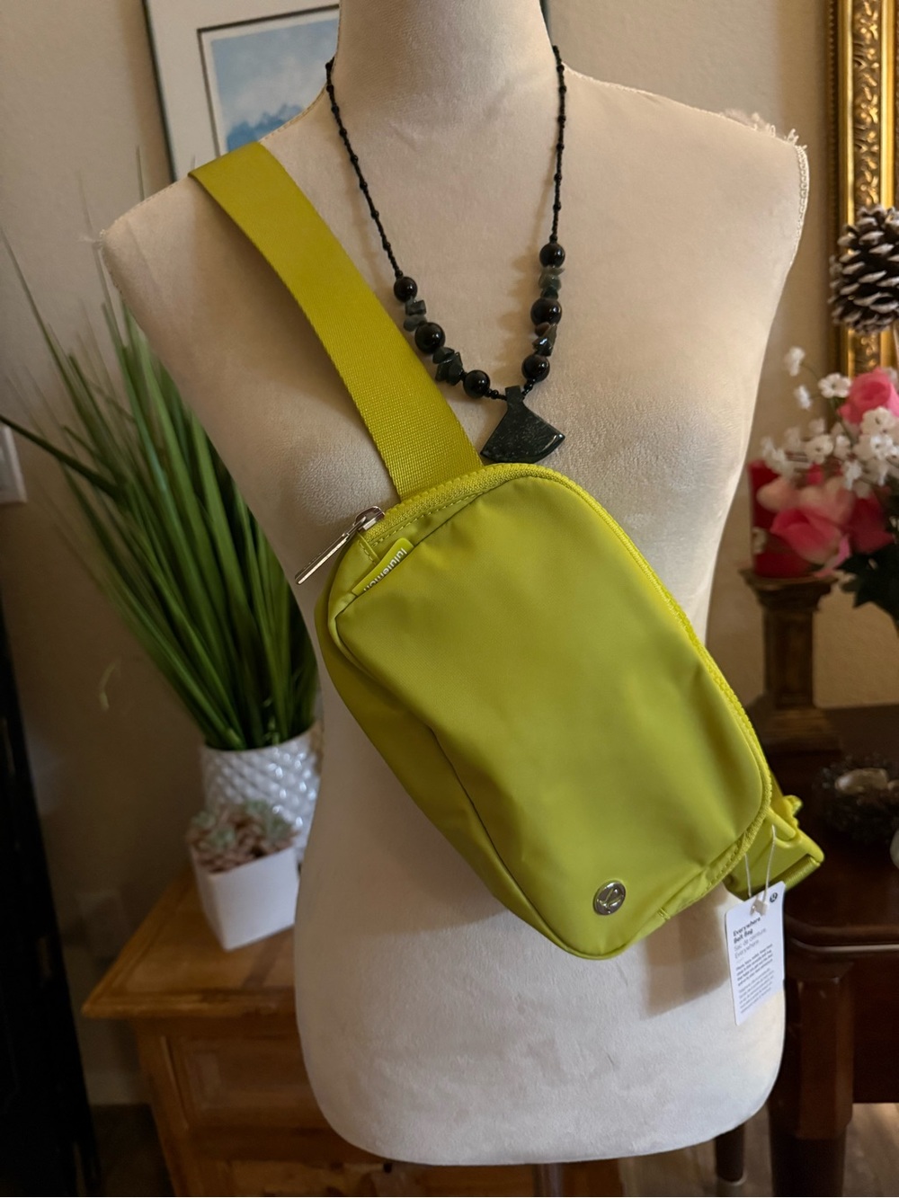 lululemon athletica Lime Green Crossbody Sling Bag